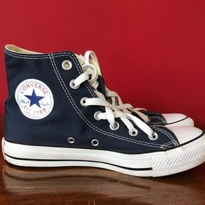 HiTop Converse Chuck Taylor Dark Blue Denim worn1x